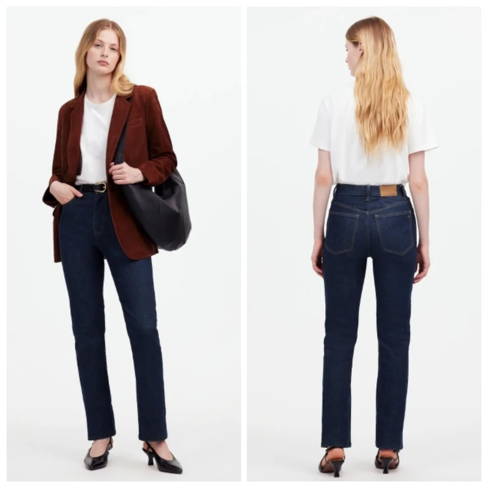 New Madewell The '90s Straight High Rise Norman Wash Jeans Size 28 NWT - Picture 3 of 11